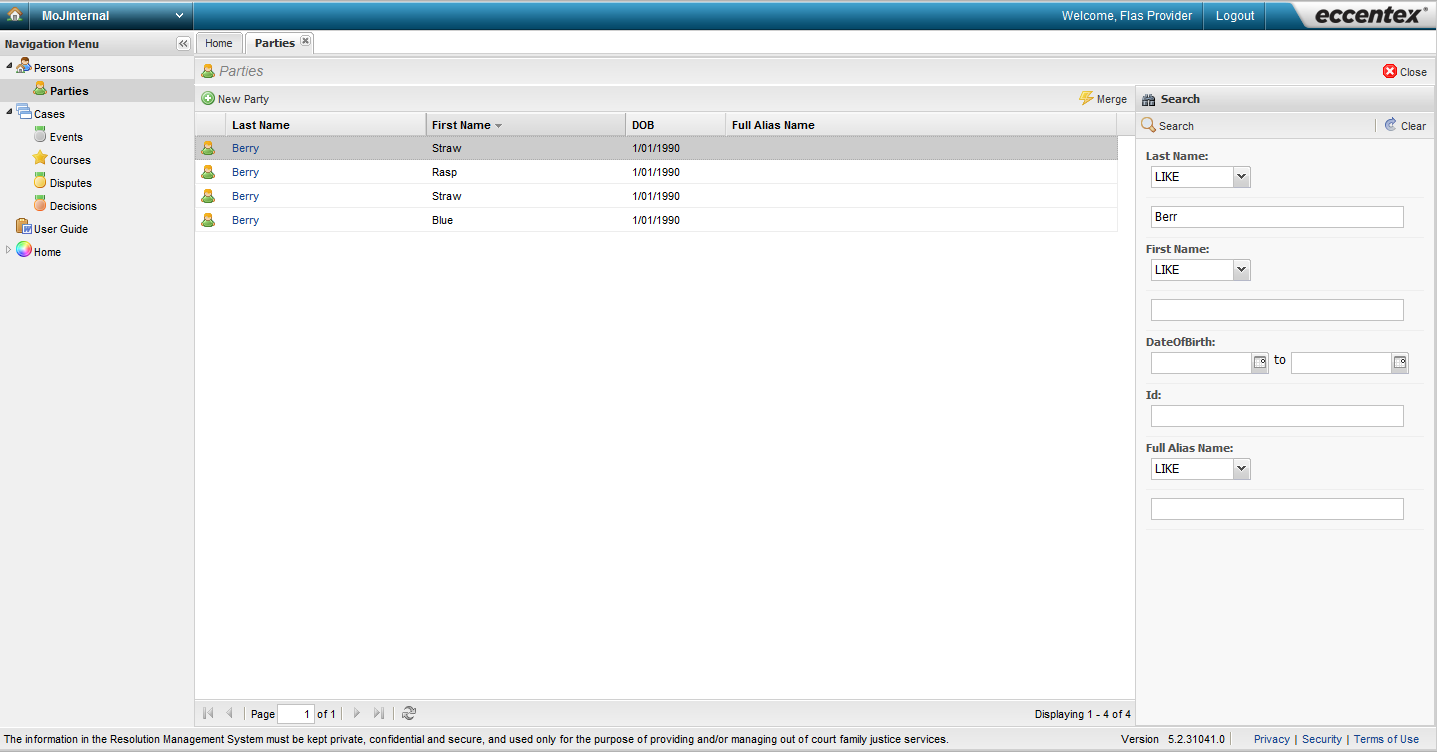 Screenshot of RMS